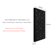 Panneaux de plafond Starlight, lumières LED à fibres optiques, PMMA, indice de protection IP33, télécommande, légers, cinéma, 2700K, dimmables, 50lm/w, 3 ans de garantie