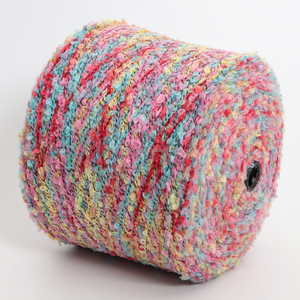 Contoh gratis multiwarna ultrhalus indah elastis 2,6 nm benang Boucle ruang dicelup benang <span class=keywords><strong>Loop</strong></span> mewah - Product Image 4