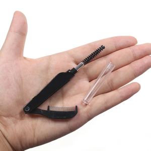 2 en 1 peigne métallique pliable et brosse de doublage en nylon Teasing Out Hackle Feather Fiber Dubbed Legs Wings Body Fly Tying Tools - Product Image 1