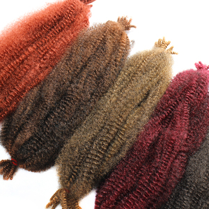 Cheveux Afro Crépu Marley à Tresser au Crochet, Cheveux de Printemps Afro Twist Crépu en Vrac pour Tresses de Femmes Africaines - Product Image 4