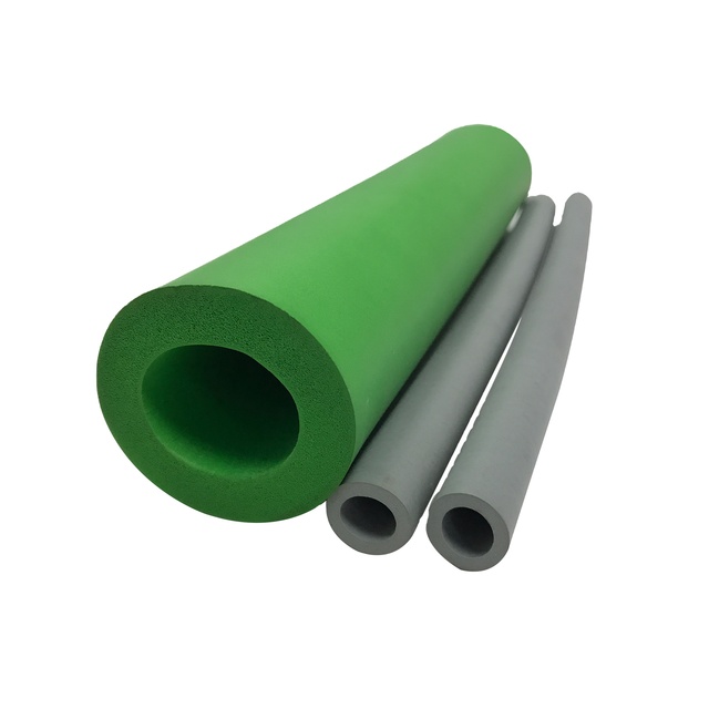 Expandable Flexible Colored Green Soft  Silicone Foam Rubber Tube Pipe Insulation for Gym Use with ISO Certificate