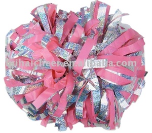 Wet Look White Mix Holo Silver <span class=keywords><strong>Cheerleading</strong></span> pon pon per cheerleader con prezzo di fabbrica - Product Image 5