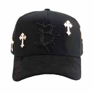 หมวกแก๊ปทรงเบสบอลคุณภาพสูง สีโครเมียมโรสโกลด์ บุผ้าซาติน ลาย LOOK at <span class=keywords><strong>ME</strong></span> พร้อมโลโก้สั่งทำพิเศษ - Product Image 5