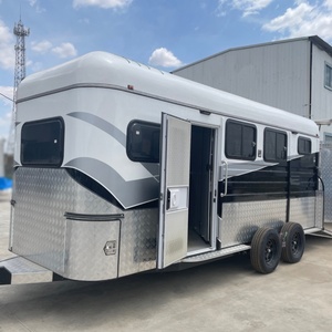 HERUI Customized Horse Float Semi-<b>trailer</b> Living Area 4T Payload Double Axle Electric Brakes Convenient <b>Box</b> Design - Product Image 4