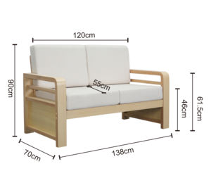 أريكة فاخرة عالية الجودة بإطار خشبي، أثاث غرفة معيشة، كنبة لشخصين، أرائك للاستجمام في الهواء الطلق - Product Image 2