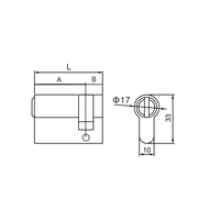 EN 1303 Cylindre en laiton à profil européen Cylindre simple à profil européen Demi-cylindre 45mm