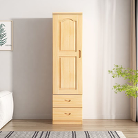 Armoire en bois pour enfants, pliable, en bois massif, petite à grande, pour la maison, la chambre à coucher, entièrement en bois massif, moderne et minimaliste