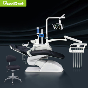 Complete set economische en goedkopere tandartsunit met stoel, tandartsstoel, <span class=keywords><strong>scaler</strong></span>, uithardingslamp, handstuk, luchtcompressor en camera - Product Image 1