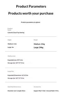 Toldo HOUMU Resistente al Agua, Colorido, con Estructura de Acero, Gran <span class=keywords><strong>Espacio</strong></span>, para Campamento al Aire Libre y Actividades de Team Building - Product Image 3