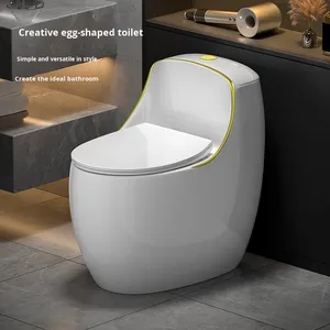 WC Monoblocco Moderno di Lusso in Ceramica Colorata, a Foro Singolo, a Grande Diametro, con Sifone, Doppio Scarico Silenzioso a Chiusura Lenta, Garanzia 5 Anni - Product Image 5