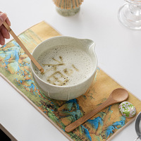 Ensemble cadeau de matcha japonais Astief, bol à matcha en céramique, fouet à thé, boîte de couleur personnalisée, ensemble de fouet à thé