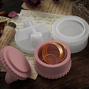 Boîte de rangement pour bricolage moule en silicone boîte <span class=keywords><strong>à</strong></span> bijoux table <span class=keywords><strong>à</strong></span> manger incrustée de bijoux moule en <span class=keywords><strong>plâtre</strong></span> boîte cadeau moule artisanal - Product Image 5
