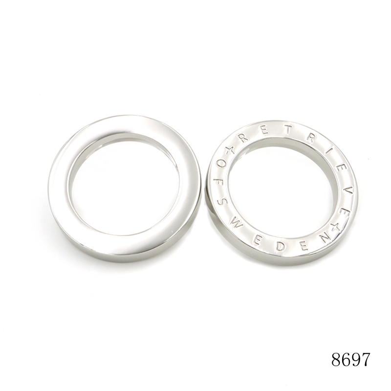 Bag Parts & Accessories Bag Strap O Ring Zinc Alloy Connector Bag Fittings Custom Metal O Ring With Branded Logo