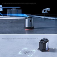 Robot Pembersih Gaosian S1 Huan Ying Otomatis Penuh, Penyedot Debu dan Pel Lantai All-in-One, Pembersih Asam/Pengasapan untuk Bengkel Industri
