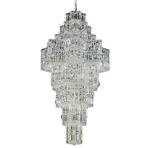 Современная хрустальная люстра Подвеска Lamparas K9, прозрачная кристальная элегантная для кафе, ресторана, отеля, светодиодная Современная комнатная люстра D750 мм