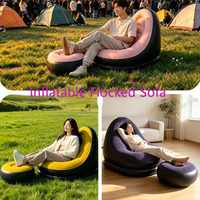 Canapé-lit gonflable portable en PVC pour piscine, camping, chaise longue et fauteuil gonflable
