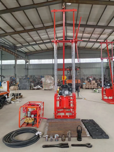 ポータブルハンドヘルド電動ボアホール30m 6HP水井戸掘削リグミニギアボックスベアリング設備農場土壌鉱石建設 - Product Image 4