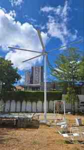 พัดลมระบายอากาศแบบตั้งพื้นกลางแจ้งกันน้ำ รุ่น PMSM Motor HVLS ขนาดใหญ่ ปริมาณลมมาก เหมาะสำหรับสวนสาธารณะและบ้านพักตากอากาศ - Product Image 3