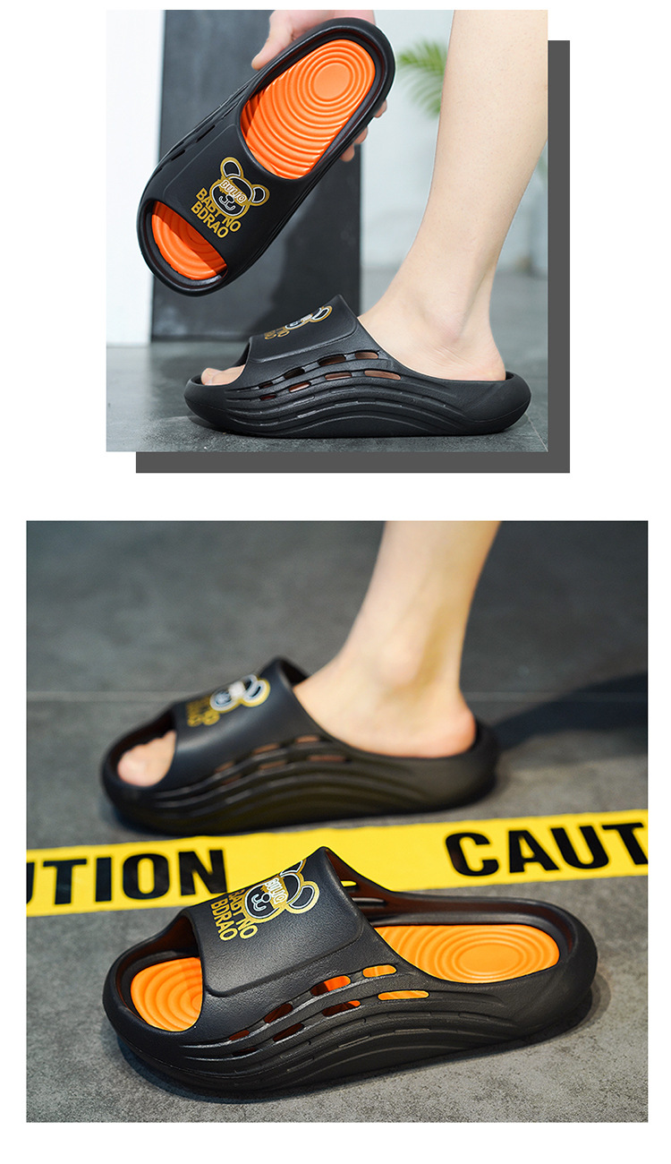 Summer EVA Footwear Thick Sole Non-slip Lightweight Female Beach Men Slippers Sandals