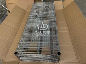 Factory Wholesale Modern Rectangle <strong>Wire</strong> Shelving 4 Tiers 150kg Capacity 4 Layers Carbon Steel Storage <strong>Rack</strong> Zinc Chrome <strong>Rack</strong> - Product Image 5