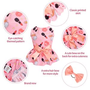 CuteBone, новый дизайн, Женская юбка для щенка, одежда для домашних животных, роскошное вечернее платье для собаки, дизайнерские платья для собак - Product Image 3