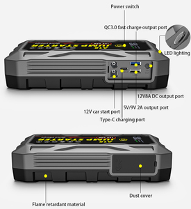 Đa chức năng xe nhảy khởi động <span class=keywords><strong>15000mAh</strong></span> bắt đầu cung cấp điện xách tay <span class=keywords><strong>12V</strong></span> Xe Pin Lithium khẩn cấp bắt đầu - Product Image 5