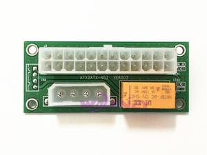 24pin <span class=keywords><strong>ATX</strong></span> à Molex <span class=keywords><strong>ATX</strong></span> 24pin Multiple Dual PSU Power Synchronous Start Extender module Card adapter pour ordinateur - Product Image 2
