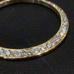 Biseles de reloj de piedras preciosas de diamantes de diseño personalizado 27mm-41mm tamaños estriados/estilos giratorios impermeables para AP RM2704 para Day-Tona Desi - Product Image 2