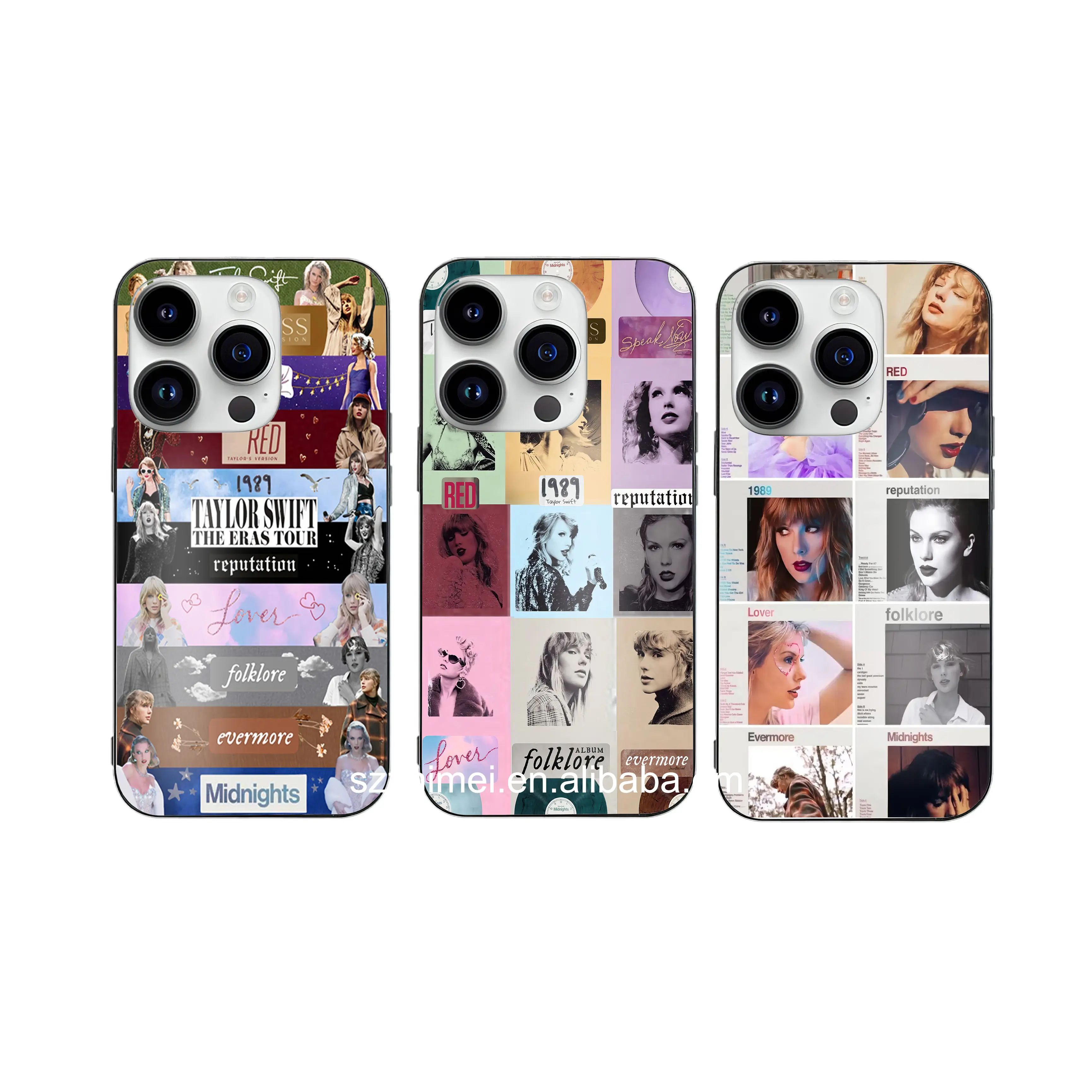 2024 nuovo design taylor eas lover album vetro stampato proteggere le custodie del telefono cellulare per iphone 12 13 14 15 pro max