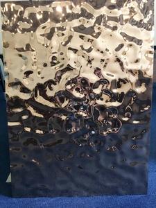 Water Ripple Self-Adhesive Stainless Steel <strong>Wallpaper</strong> KTV Metal Wave Background Wall Decor Mirror Decorative Film For Wedding - Product Image 2