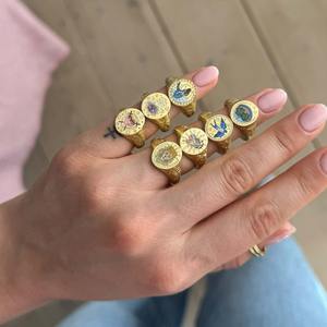 Nouveau à la mode personnalisé plaqué or en acier inoxydable chance anneau papillon sirène amour aventurier arc ouvert réglable anneau femmes bijoux - Product Image 4