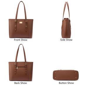 Lovevook High Quality 15.6 Inch PU Leather <strong>Women</strong> <strong>Laptop</strong> Bag Large Shoulder Tote <strong>Laptop</strong> Bags Ladies Office <strong>Laptop</strong> <strong>Handbags</strong> - Product Image 4