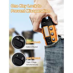 Bousnic <b>Dog</b> Shock <b>Collar</b> 2 Pack 3300 Ft Waterproof Rechargeable Training <b>Collar</b> For <b>Large</b> Medium Small <b>Dogs</b> - Product Image 5