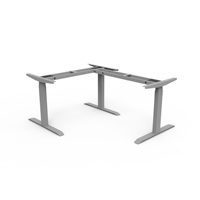 Bureau de bureau intelligent triple moteur 3 jambes en forme de L électrique assis sur pied bureau debout réglable en hauteur