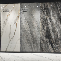 Vente en gros de pierre frittée d'aspect marbré Pierre frittée de marbre artificiel pour carreaux de sol d'intérieur et décoration de panneaux muraux