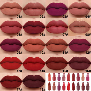Juego de lápiz labial de cápsula de 18 colores taza antiadherente impermeable de larga duración natural mini lápiz labial mate - Product Image 3