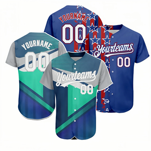 Jersey pria desain terbaru poliester dibuat terlaris kustom Softball S setelan celana pendek gaya hidup seragam modis pakaian bisbol - Product Image 1