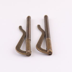 8cm प्राचीन पीतल धातु बटुआ पर्स वसंत पैसे क्लिप - Product Image 4