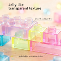 Blocs sensoriels souples DIY, 20 pièces, briques de construction arc-en-ciel pliables, kit de modélisation, jouet pour développer la motricité fine des tout-petits