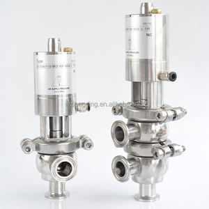 SS304/316L不锈钢DN25卫生三通气动控制换向阀转向座阀 - Product Image 5