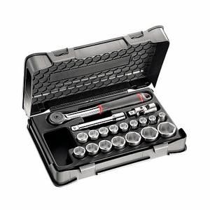 Juego de enchufes de caja de ABS cromado con 19 piezas de enchufes Torx y hexagonales Soporte OEM personalizable de grado DIY - Product Image 1