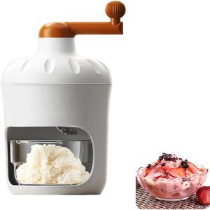 Machine à glaçons domestique toute la machine peut être lavée lame en acier inoxydable Abs + acier inoxydable blanc articles ménagers broyeur à glace à main - Product Image 4