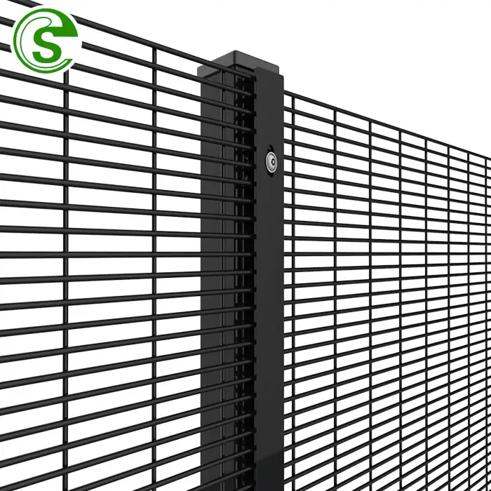 Cuadro de valla con revestimiento verde/Negro, imágenes de vista transparente, tasa de cercado