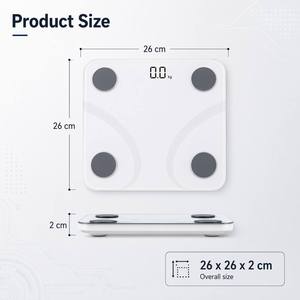 Báscula Inteligente de Alta Precisión con Bluetooth, Báscula Digital para Baño, <span class=keywords><strong>16</strong></span> Datos Esenciales del Cuerpo, Suministros de Fábrica - Product Image 3