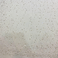 Perceuses blanches tissu cristal pierres strass tissu Tulle dentelle pour étincelle pierre dentelle Encaje De Piedra robe De mode