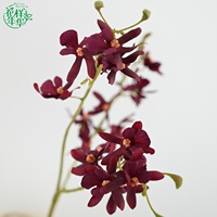 Anggrek Sutra Buatan Miss Joaquim Vanda Cymbidium 3 Tangkai 72cm, Bunga Anggrek Sutra untuk Dekorasi Pernikahan, Rumah, Hotel, dan Meja
