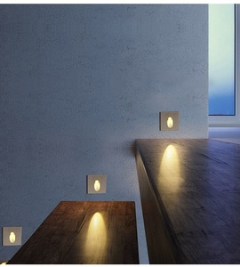 Square/Round Aluminum LED <strong>Corner</strong> <strong>Wall</strong> <strong>Light</strong>,Recessed LED <strong>Wall</strong> <strong>Light</strong> for Porch, Pathway, Step Stair - Product Image 3