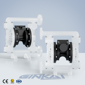 रासायनिक उद्योग में थोड़ा घर्षण स्लाइस के लिए पीटफ डायाफ्राम के साथ gk 1 "पॉलीप्रोपाइलीन न्यूमेटिक डायाफ्राम पंप - Product Image 2