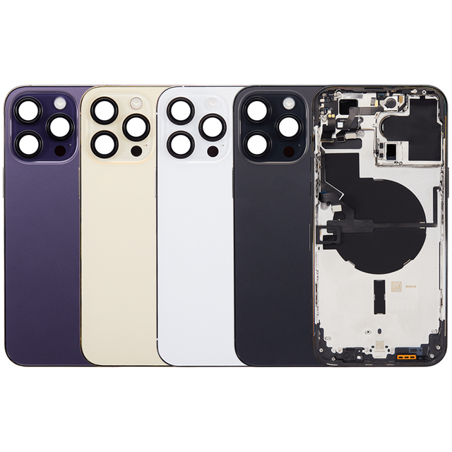 Aftermarket High Quality Mobile Phone Battery Back Cover Middle Frame Body Rear Door Chassis for iPhone 14 Pro Max Back Housing