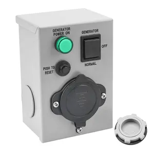 Interruptor de transferencia de generador de 20 amperios, interruptor de transferencia manual impermeable de 125V 20A para generadores